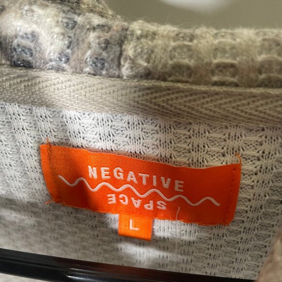 Negative Space Full Zip Camo Waffle Knit Hoodie Mens Large Sweashirt New NWT - Picture 3 of 6